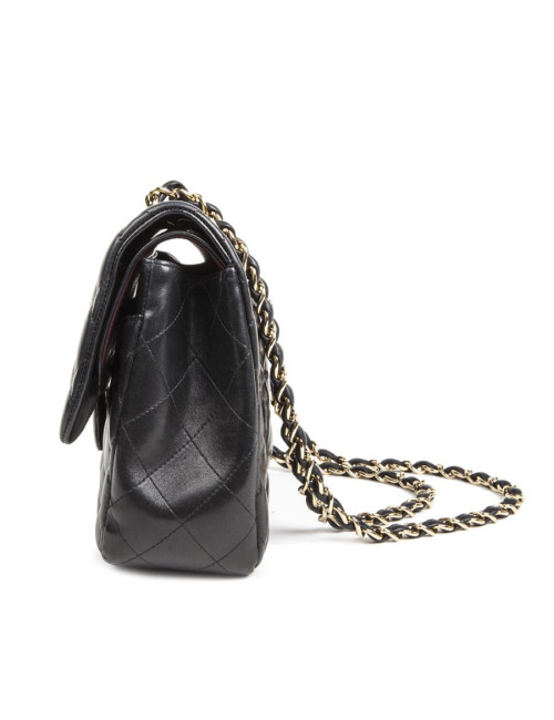 Sac Jumbo CHANEL en cuir lisse noir doré