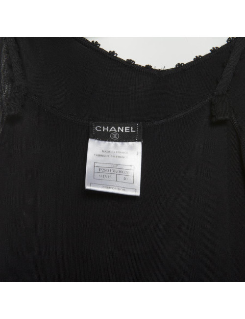 CHANEL black mesh dress size 40