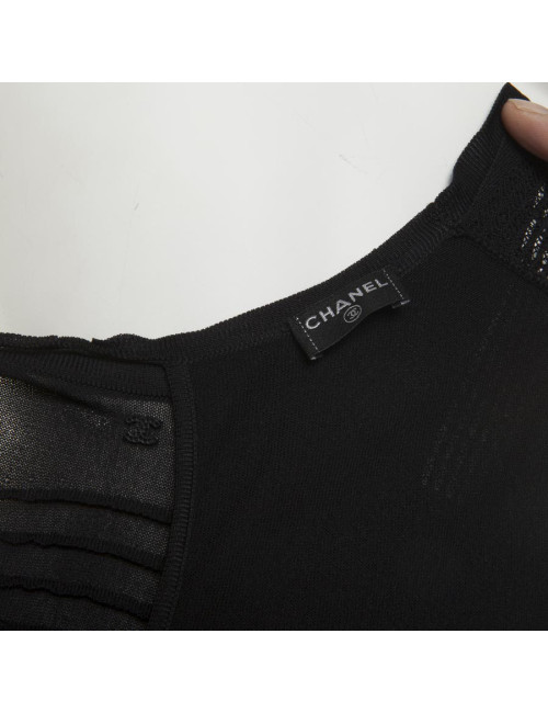CHANEL black mesh dress size 40