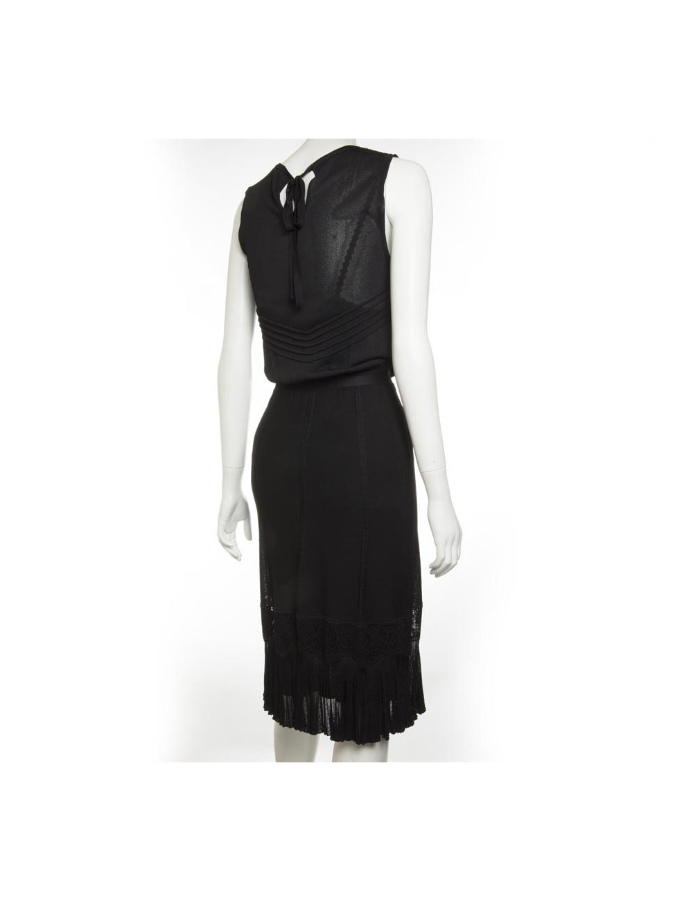 CHANEL black mesh dress size 40