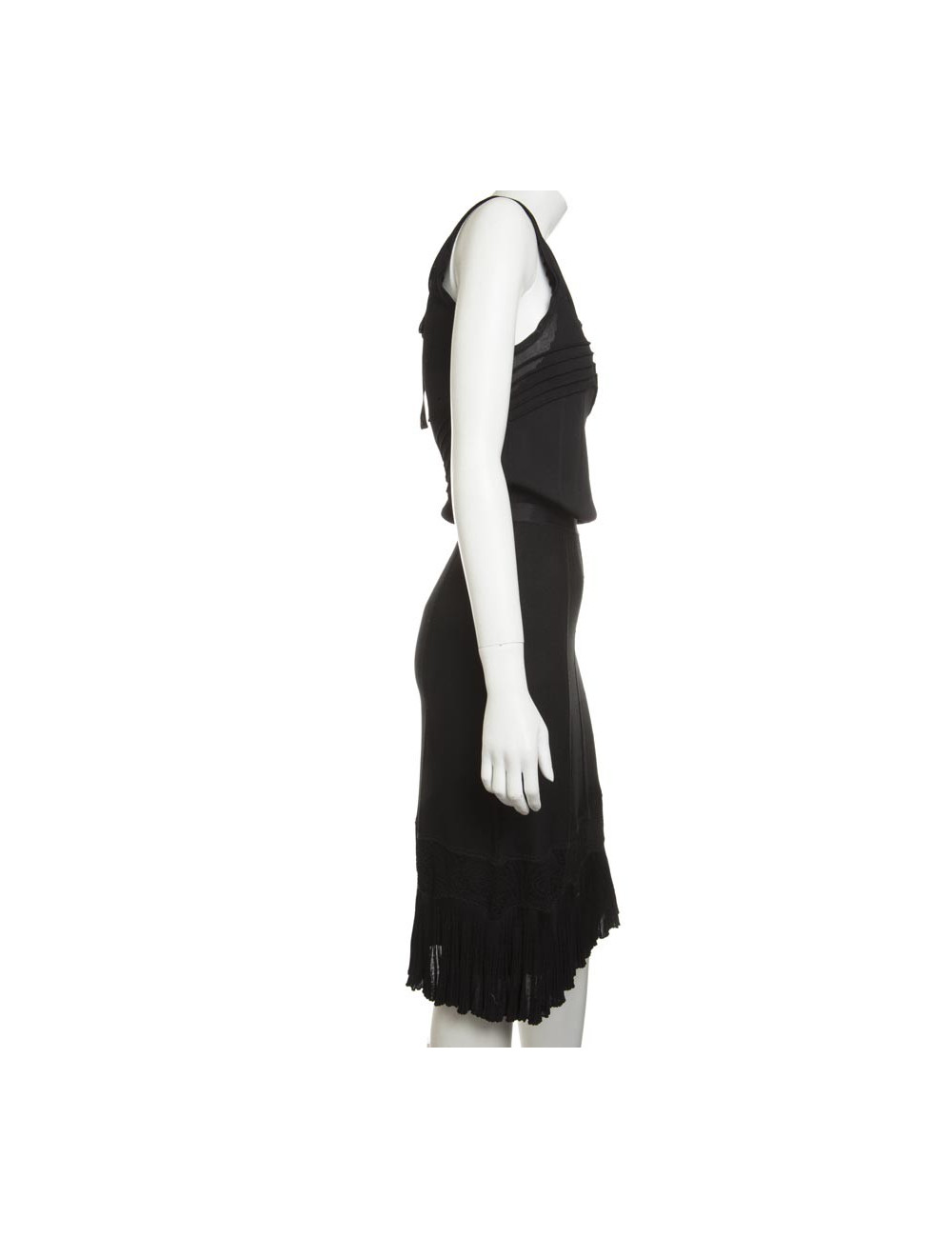 CHANEL black mesh dress size 40