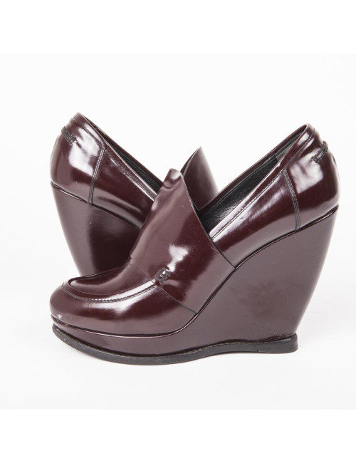 Escarpins BALENCIAGA T 40 FR cuir bordeaux