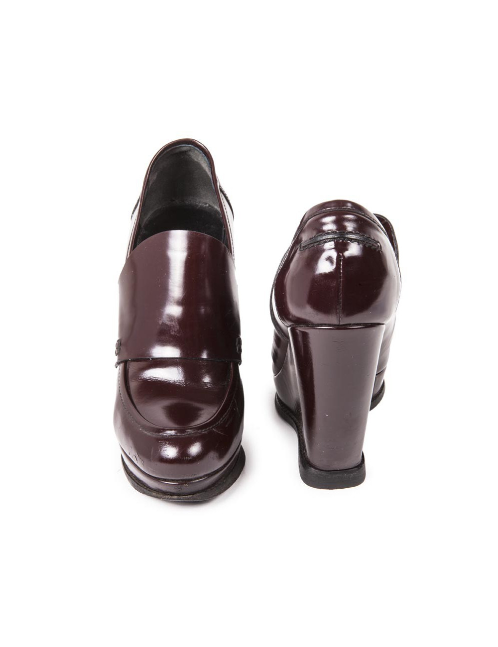 Escarpins BALENCIAGA T 40 FR cuir bordeaux