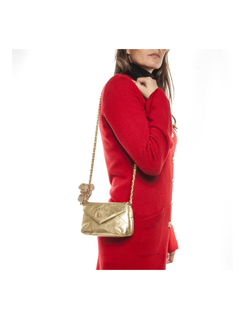 Petit sac doré CHANEL 