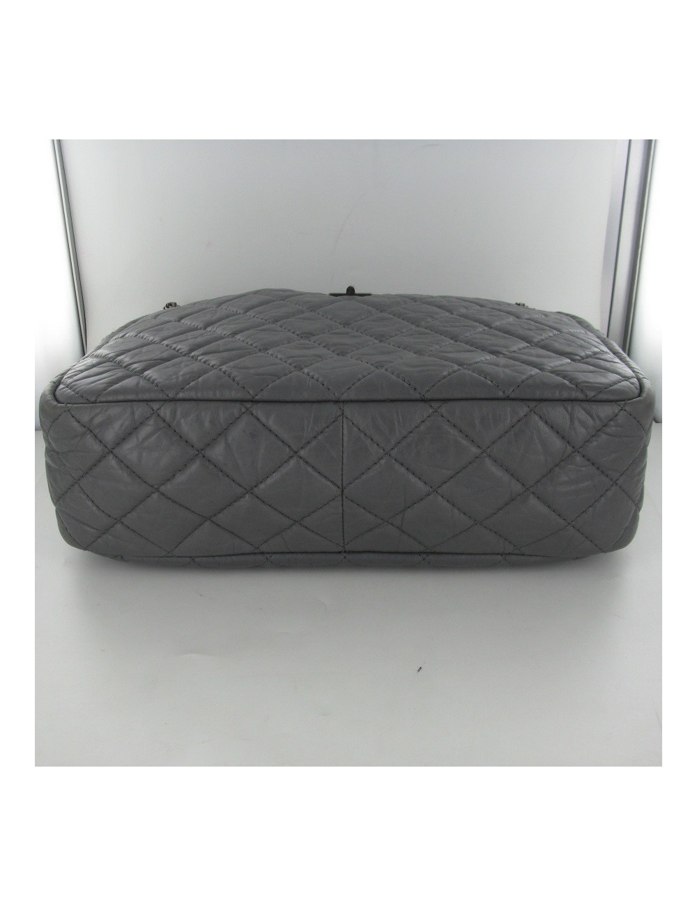 CAMERA cuir irisé gris anthracite CHANEL