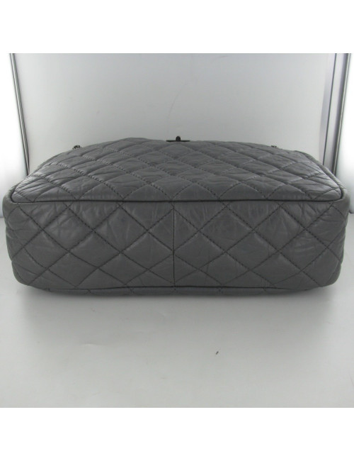 CAMERA cuir irisé gris anthracite CHANEL