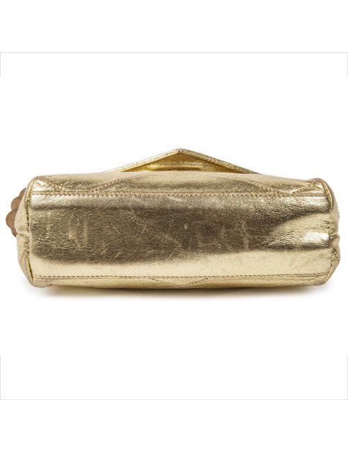 Petit sac doré CHANEL cuir vieilli doré