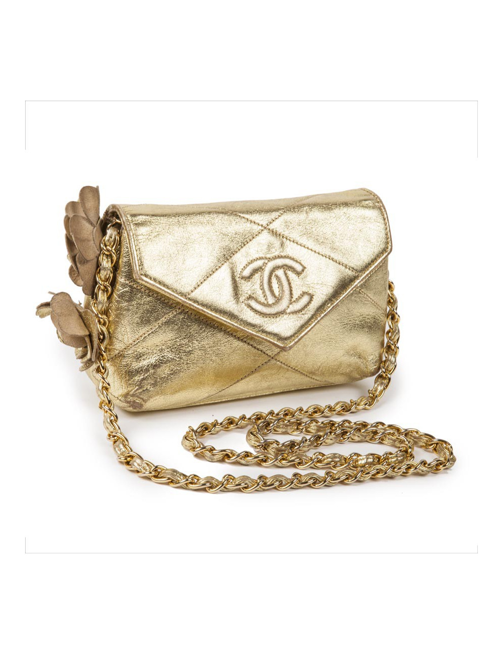 Petit sac doré CHANEL 