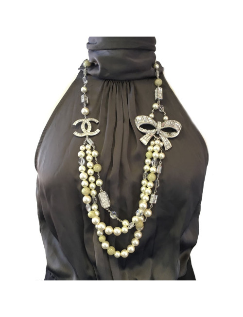 Sautoir CHANEL noeud avec brillants