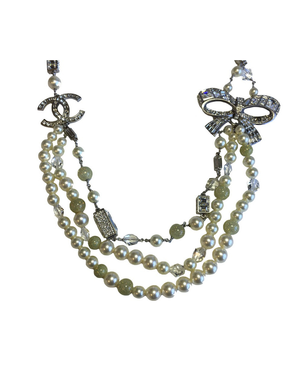 Sautoir CHANEL noeud avec brillants