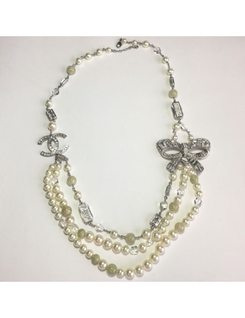 Sautoir CHANEL noeud avec brillants