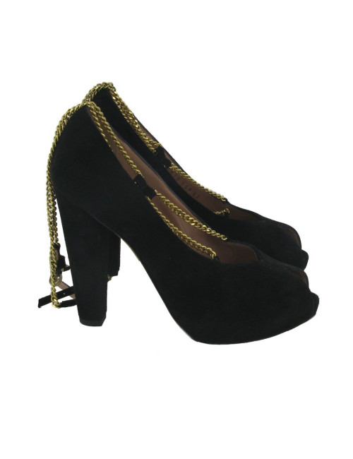 EMPORIO ARMANI t 37 Black Suede pumps