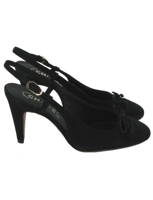 T37 CHANEL Black Suede pumps