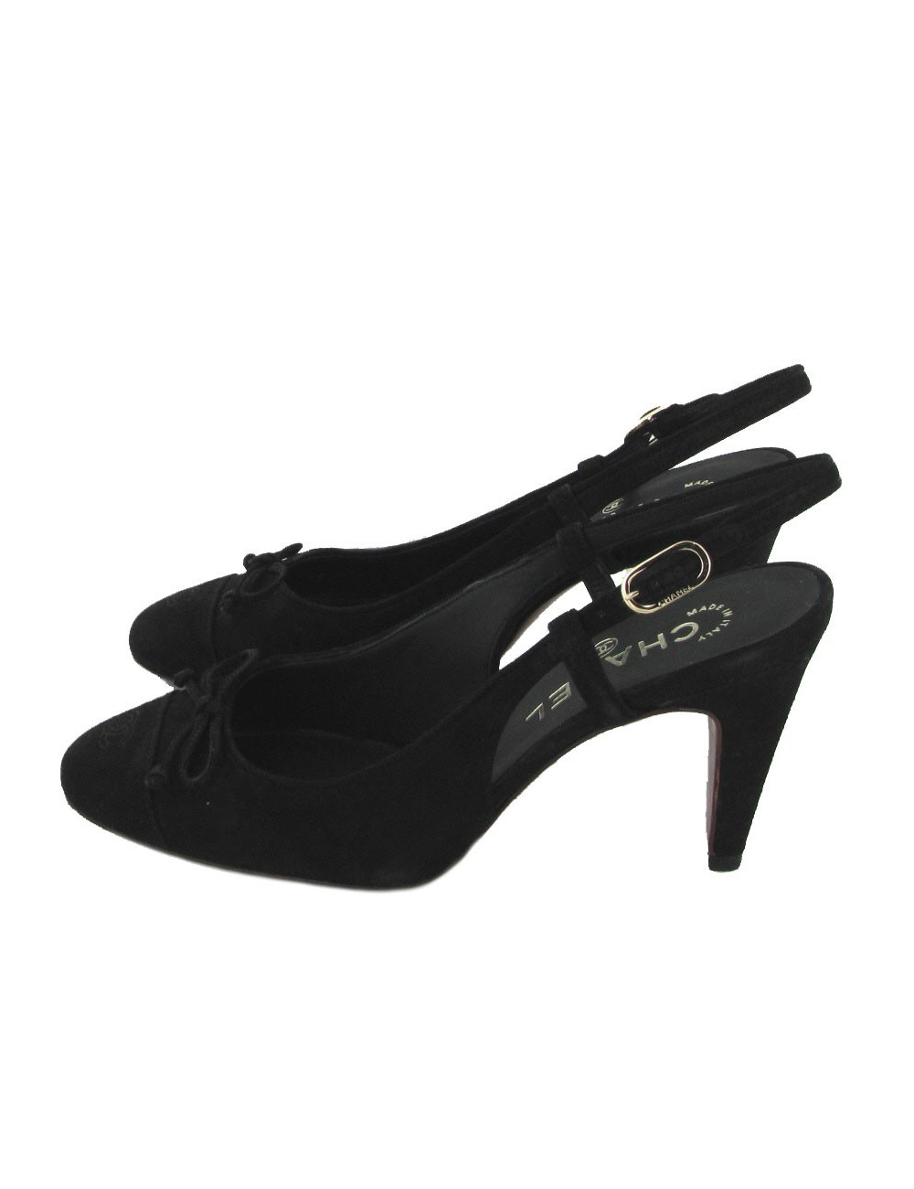 T37 CHANEL Black Suede pumps