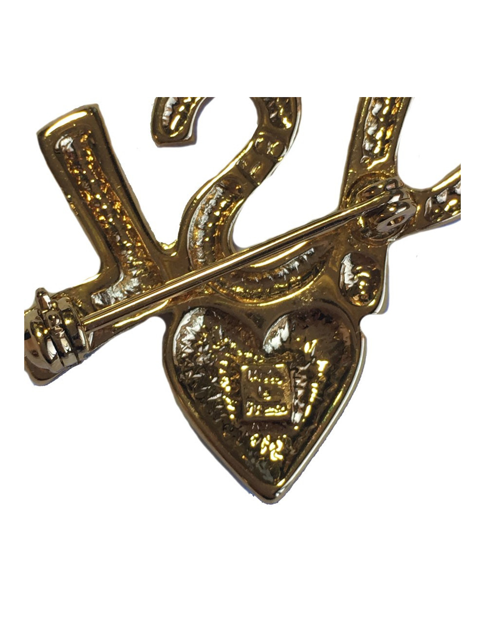 PIN YVES SAINT LAURENT YSL gold metal