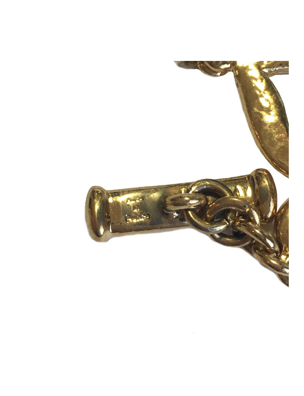 Bracelet YSL SAINT LAURENT coeur en métal doré