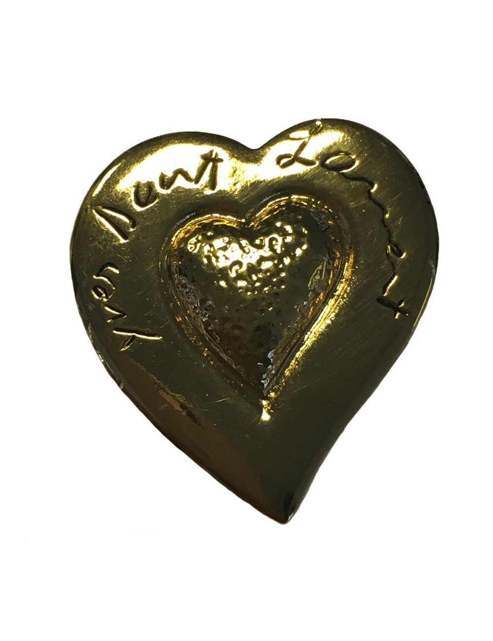 Brooch heart YVES SAINT LAURENT gold metal