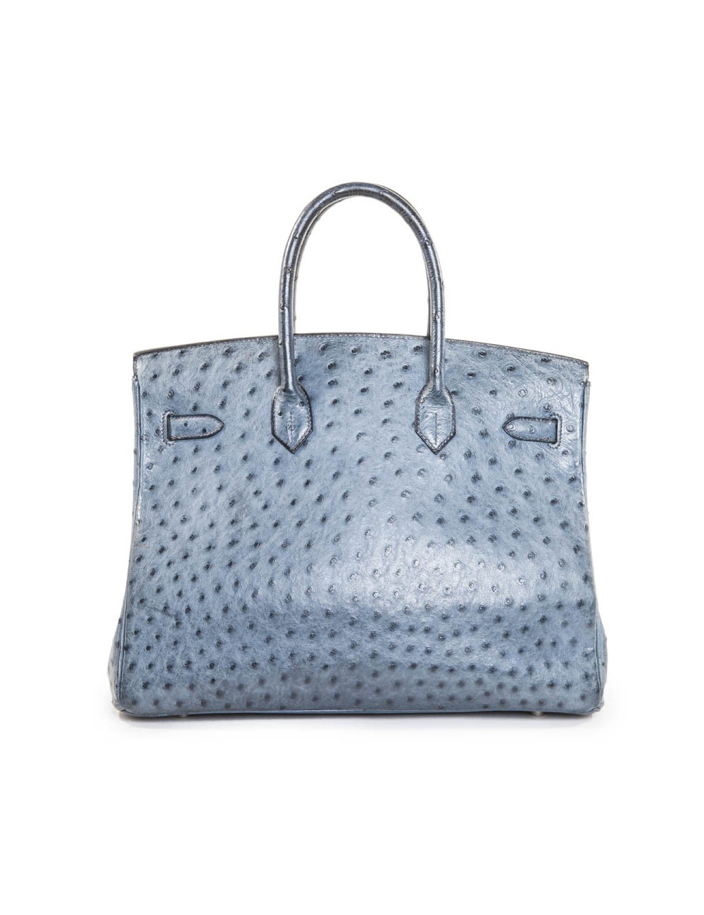 Blue jean Birkin 35 ostrich bag