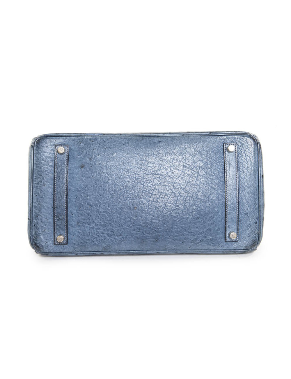 Blue jean Birkin 35 ostrich bag