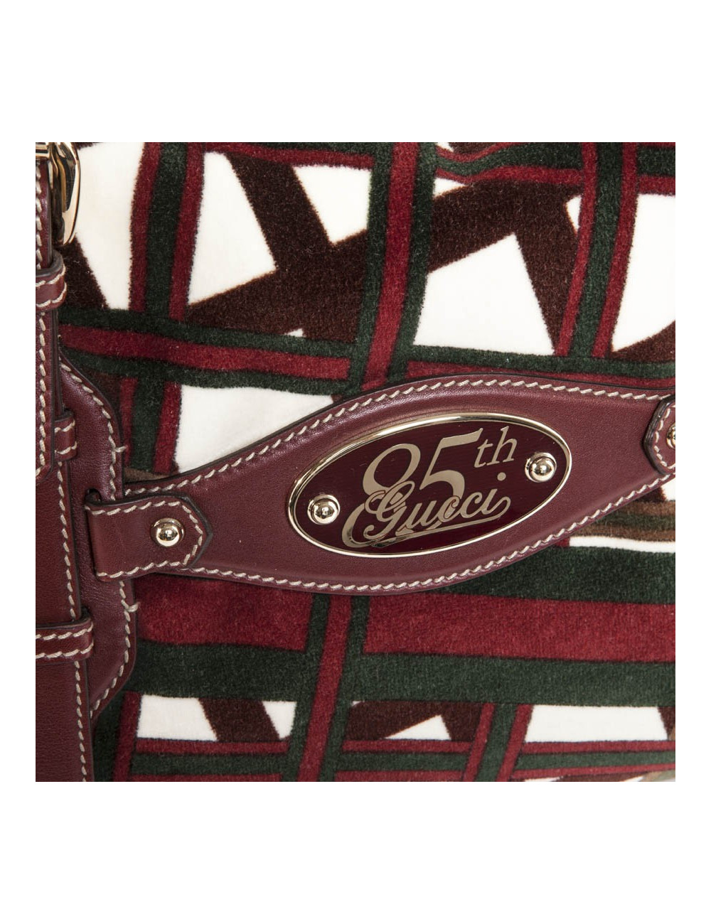 Multicolored velvet GUCCI tote bag