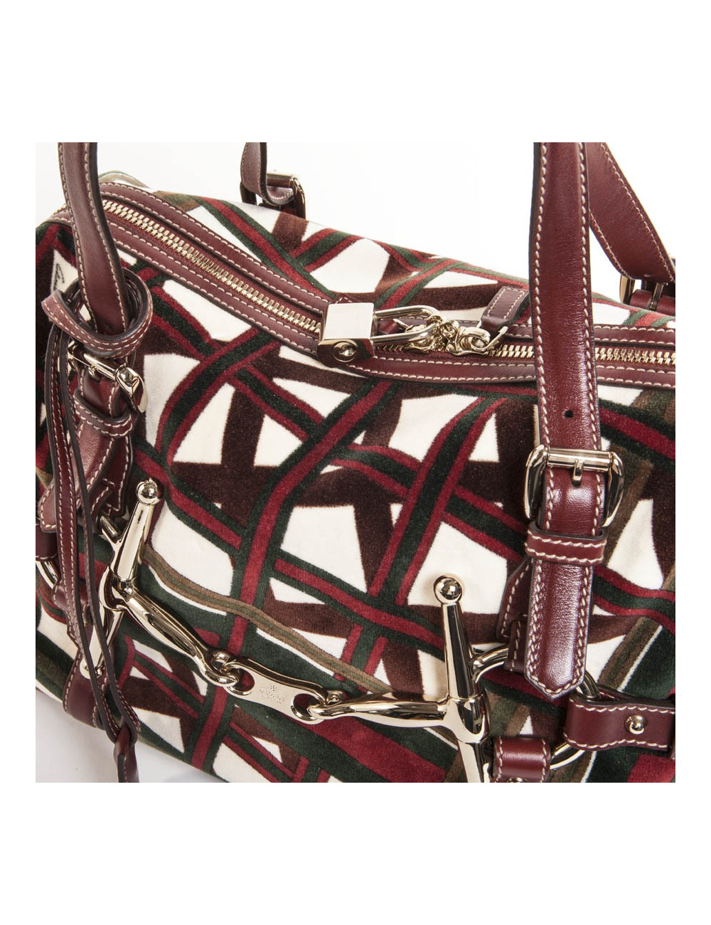 Sac cabas GUCCI velours multicolore