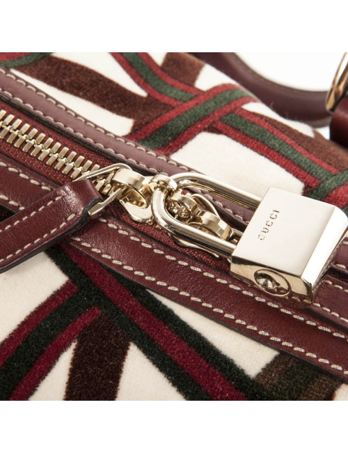 Multicolored velvet GUCCI tote bag