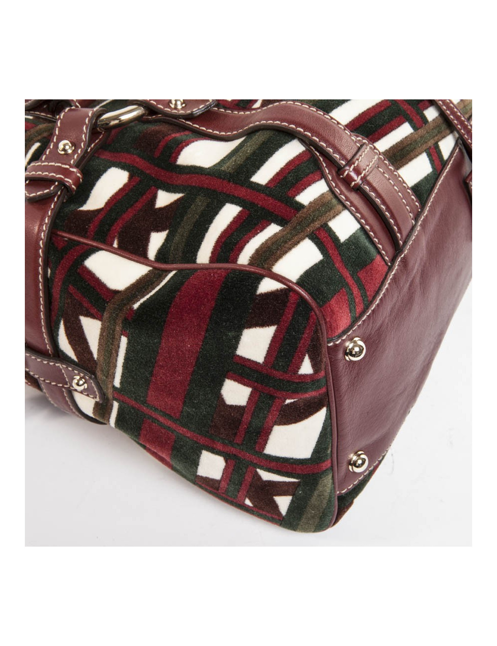 Multicolored velvet GUCCI tote bag