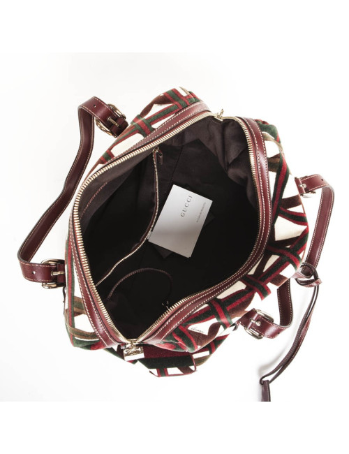 Multicolored velvet GUCCI tote bag