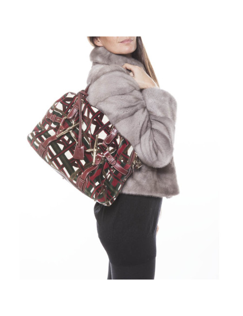Sac cabas GUCCI velours multicolore