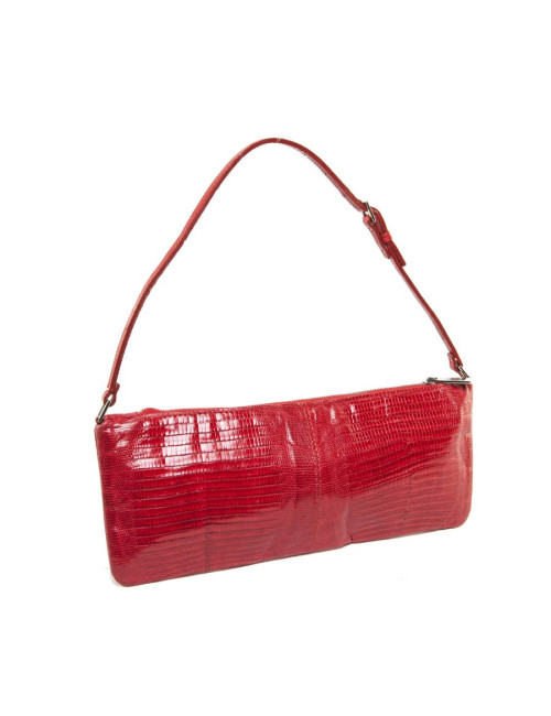 Pochette VALENTINO GARAVANI lézard rouge