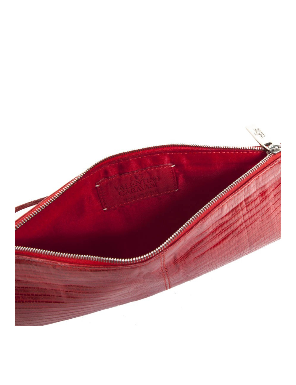 Pochette VALENTINO GARAVANI lézard rouge