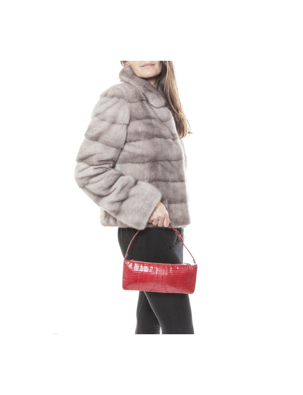 Pochette VALENTINO GARAVANI lézard rouge