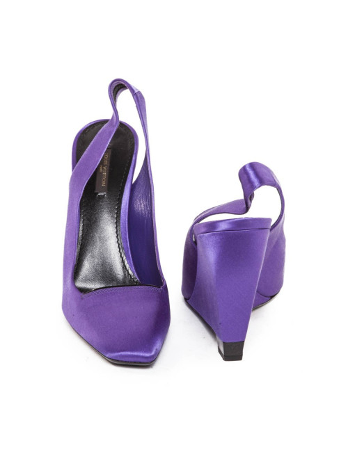 Escarpins LOUIS VUITTON T 40 satin duchesse violet