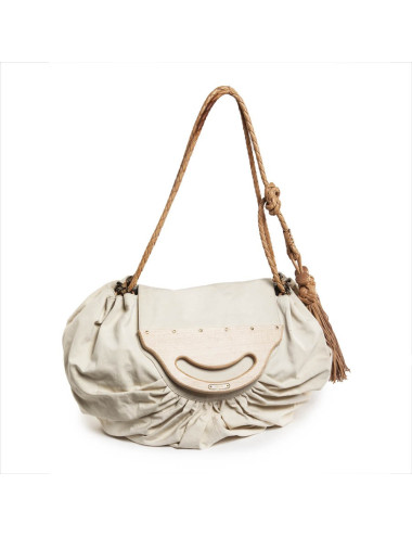 GIVENCHY Collector tote bag in beige canvas and leather 2