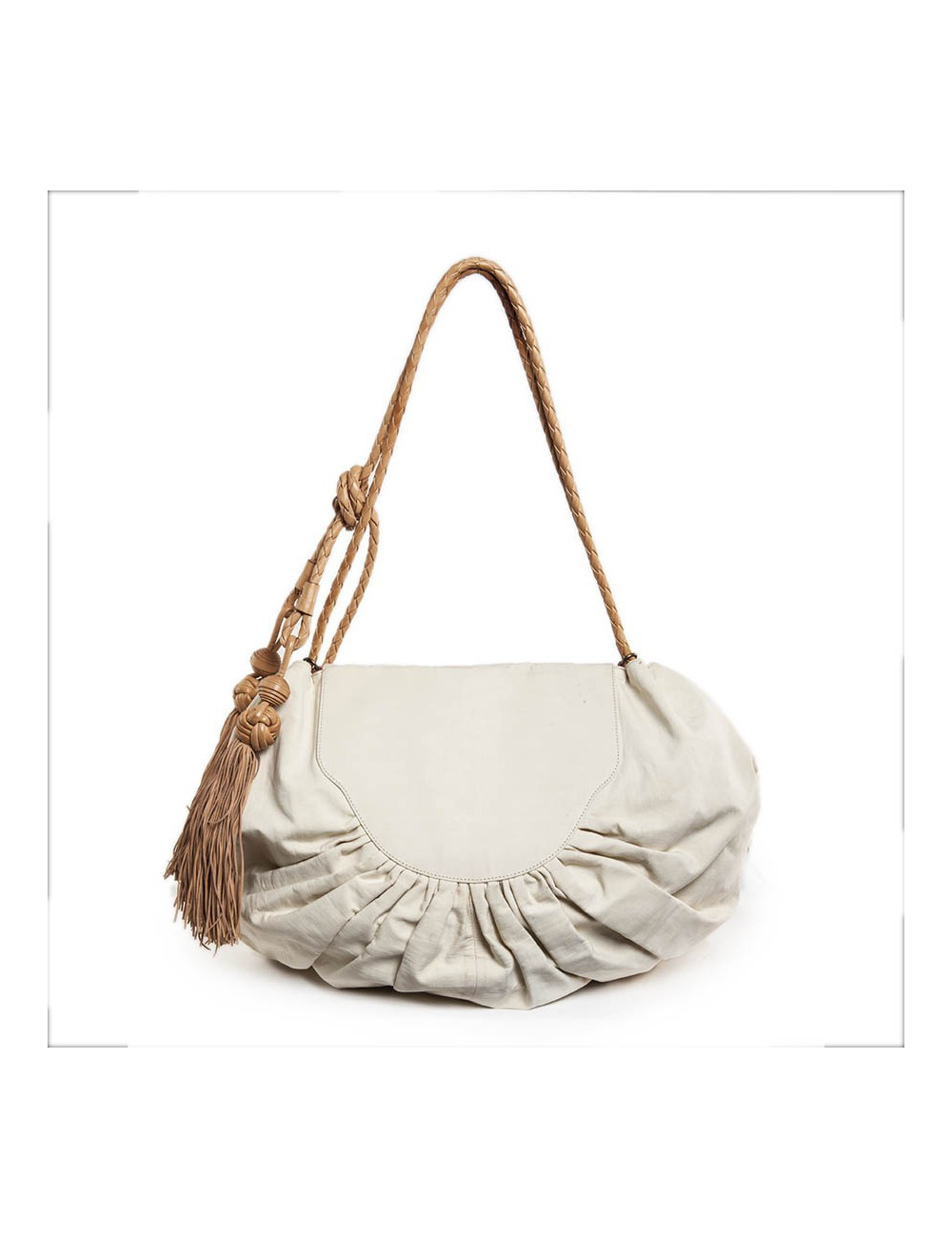 GIVENCHY Collector tote bag in beige canvas and leather