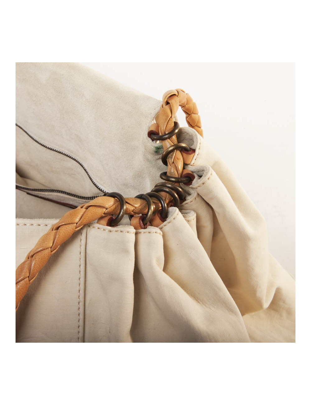 GIVENCHY Collector tote bag in beige canvas and leather