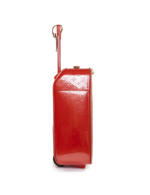 LOUIS VUITTON suitcase in orange patent leather 