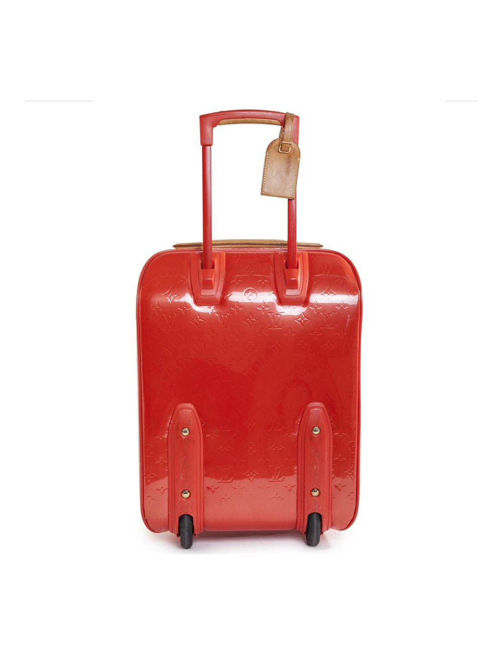 LOUIS VUITTON suitcase in orange patent leather 