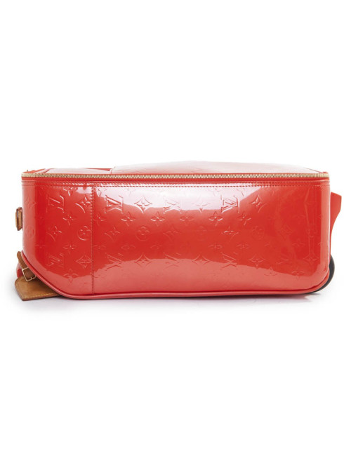 LOUIS VUITTON suitcase in orange patent leather 