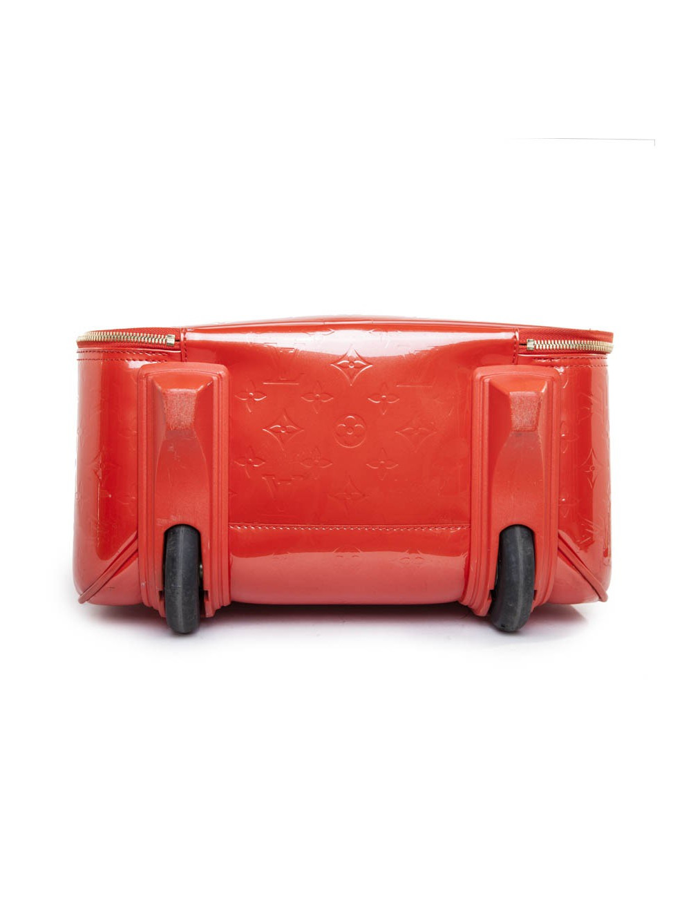 LOUIS VUITTON suitcase in orange patent leather 