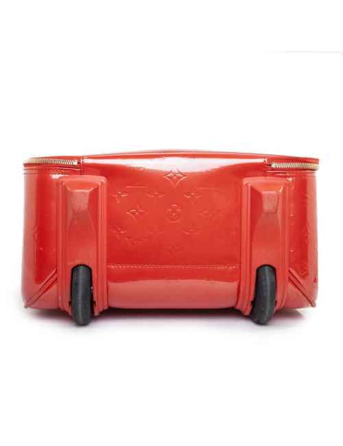 LOUIS VUITTON suitcase in orange patent leather 