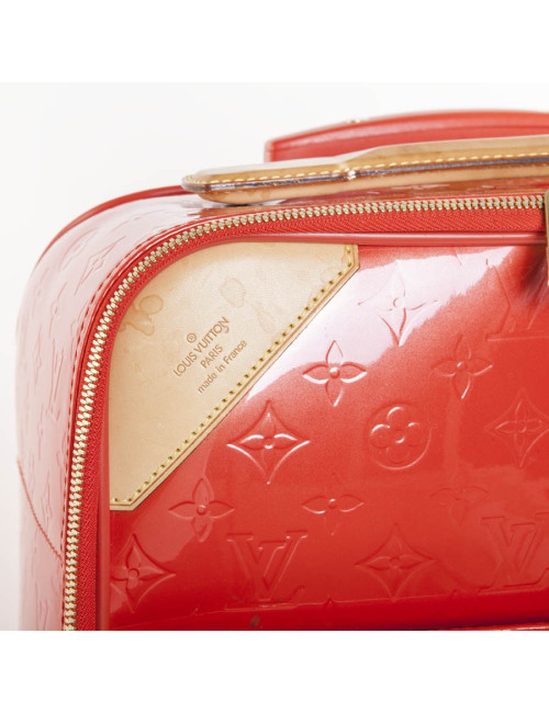 LOUIS VUITTON suitcase in orange patent leather 