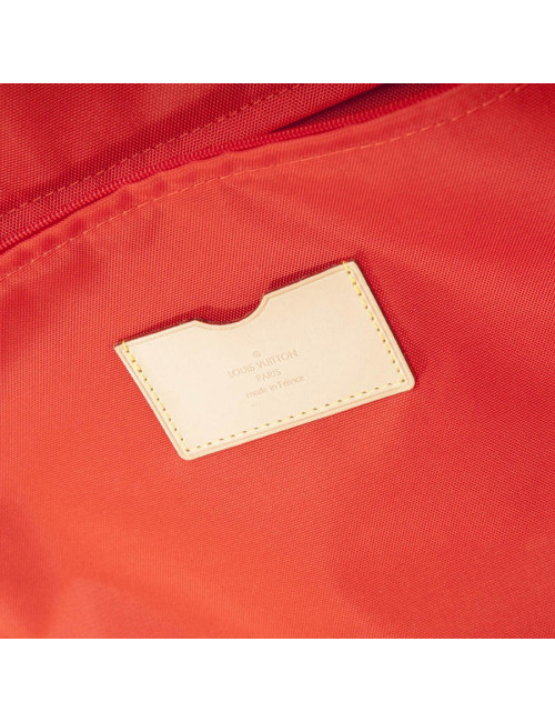 Valise à roulettes LOUIS VUITTON cuir verni orange