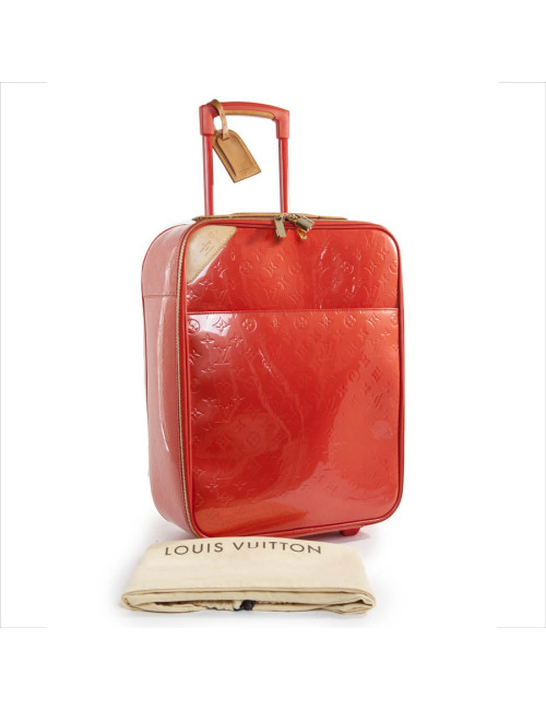 LOUIS VUITTON suitcase in orange patent leather 