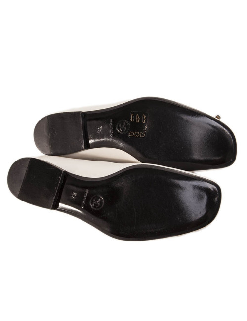 CHANEL T 37 EN White Leather ballerinas