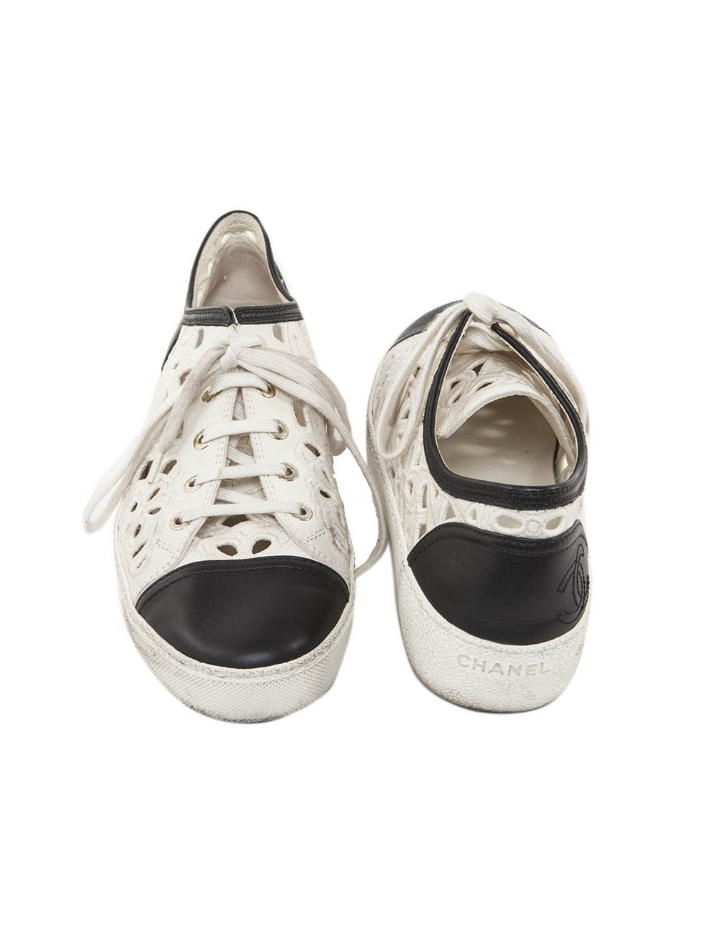 Sneakers CHANEL T 39.5 bicolores 