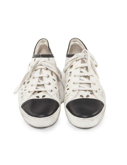 Sneakers CHANEL T 39.5 bicolores 