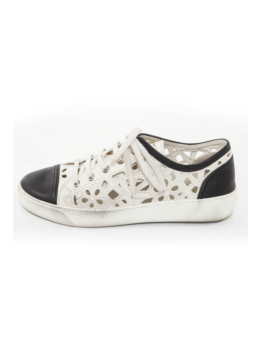Sneakers CHANEL T 39.5 bicolores 