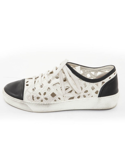 Sneakers CHANEL T 39.5 bicolores 