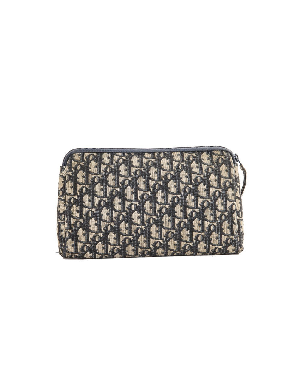 Pochette CHRISTIAN DIOR Vintage toile oblique bleue